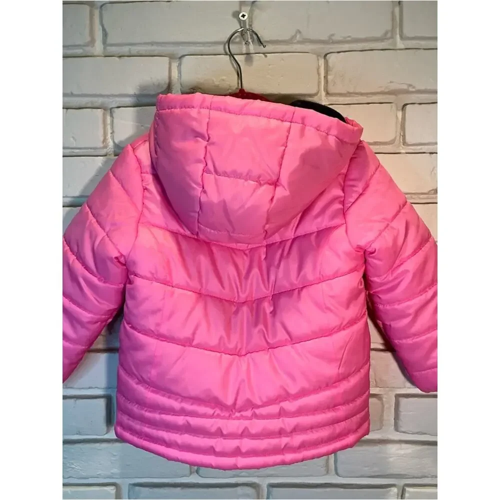OshKosh quilted puffer jacket w/hood pink size 5